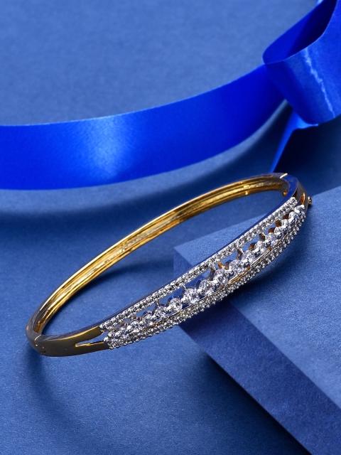 

Amavi Gold-Plated AD Studded Antique Bangle-Style Bracelet