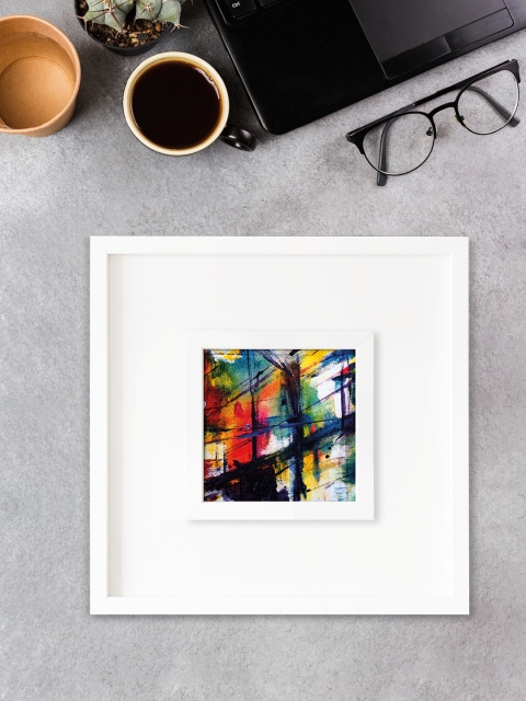 RANDOM Multicoloured Hand Painted Wall Art Painting, Multi
