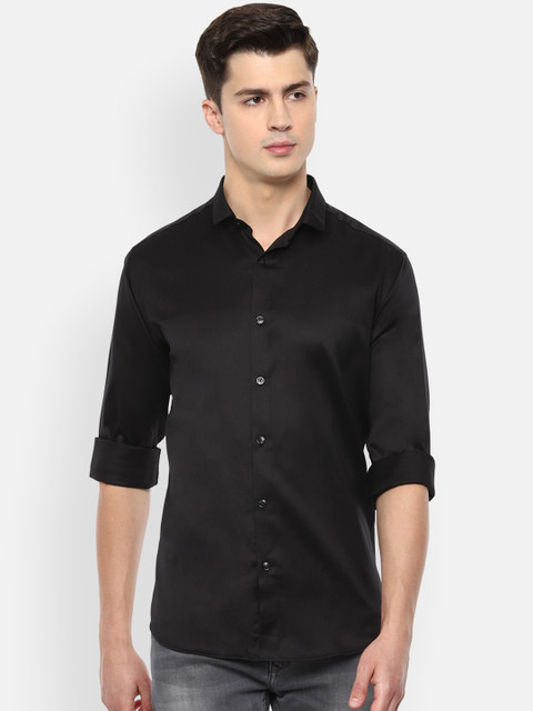 

Van Heusen Sport Men Black Regular Fit Solid Casual Shirt