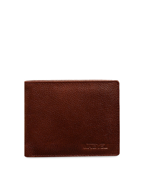 

ABYS Men Brown Textured Leather Two Fold Wallet