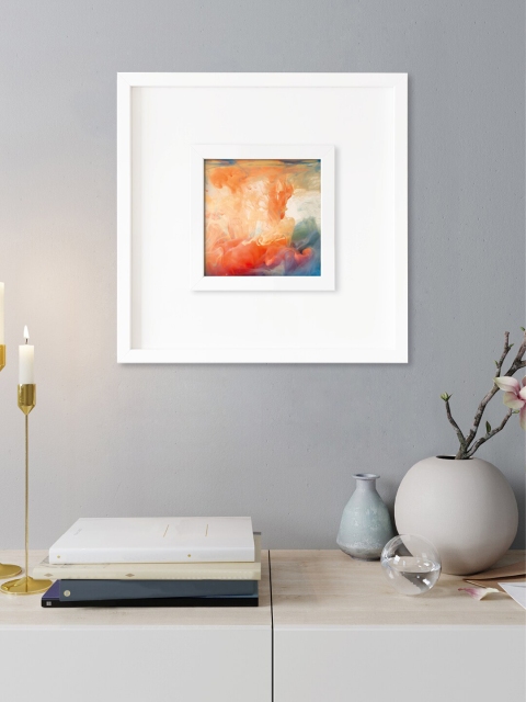 

RANDOM Orange & Blue Colour Smoke Wall Art Painting