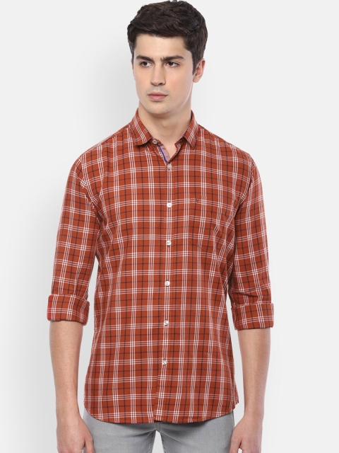 

Van Heusen Sport Men Orange Slim Fit Checked Casual Shirt