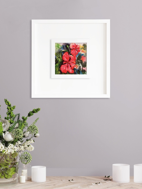 

RANDOM Red & Green Hibiscus Flower Wall Art Painting
