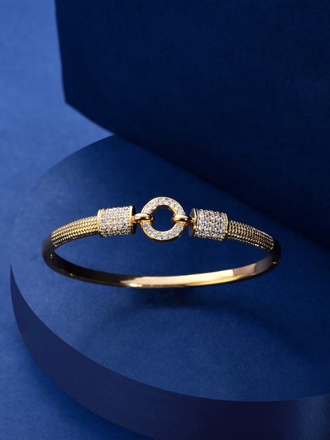 

Amavi Gold-Toned Embellished Bangle-Style Bracelet