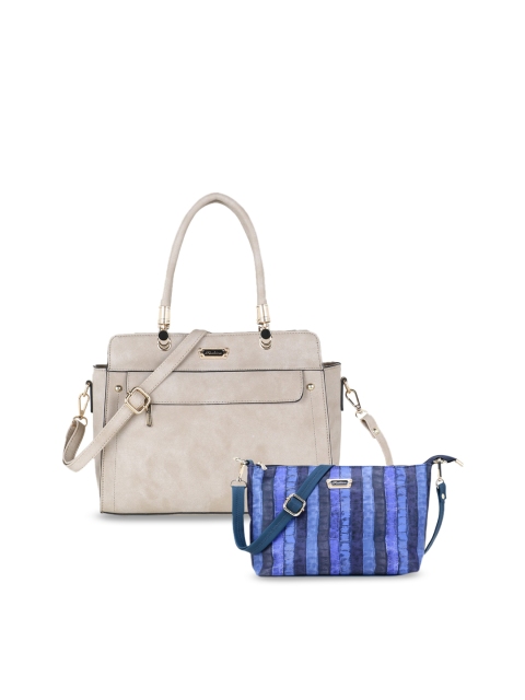 

WOMEN MARKS Cream-Coloured Solid Handheld Bag Combo