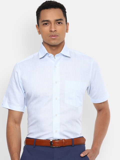 

Van Heusen Men Blue Regular Fit Striped Formal Shirt