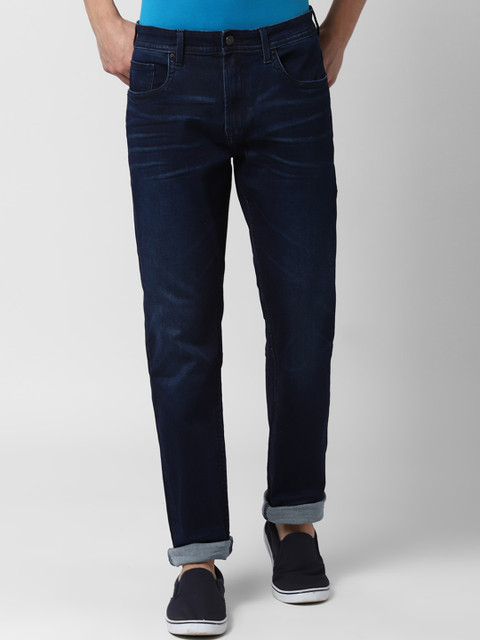 

Peter England Casuals Men Blue Tapered Fit Mid-Rise Clean Look Jeans
