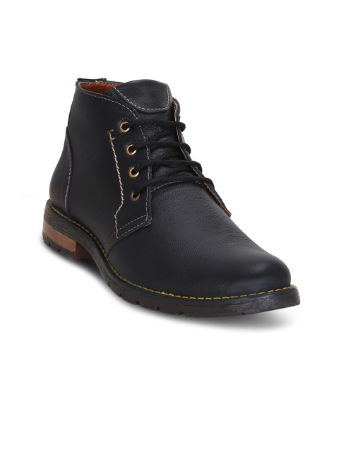 

Get Glamr Men Flat Boots Casual Shoes, Black