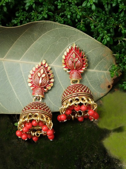 

Crunchy Fashion Orange Contemporary Jhumkas