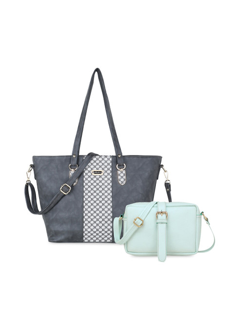 

WOMEN MARKS Grey Colourblocked Shoulder Bag