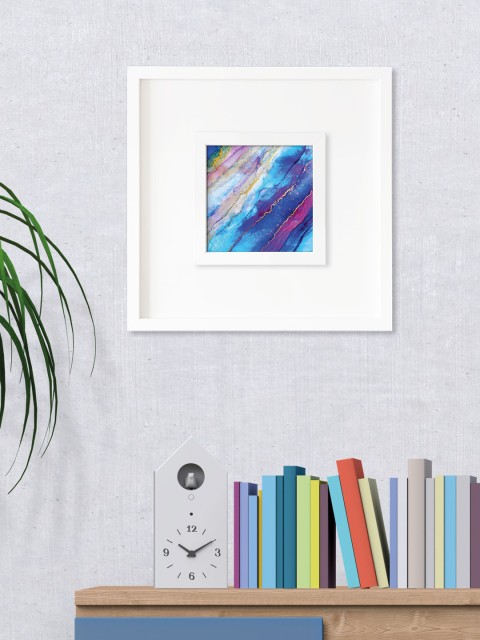 

RANDOM Blue & Pink Flushed Blue Colour Wall Art Painting
