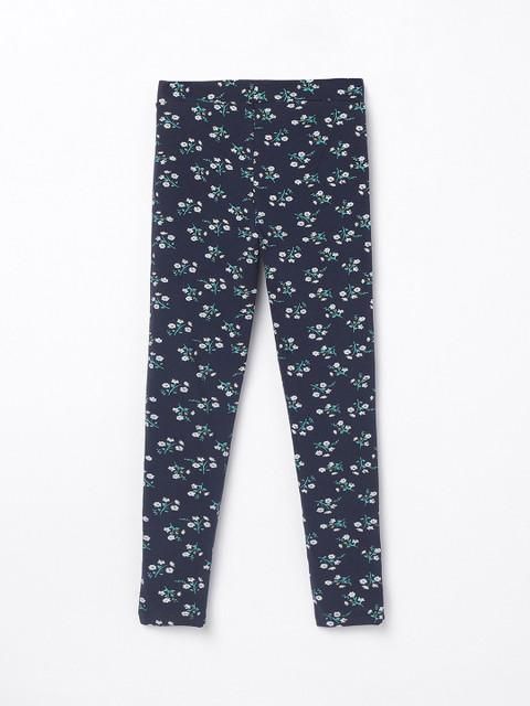 

Fame Forever by Lifestyle Girls Navy Blue & White Printed Ankle-Length Leggings
