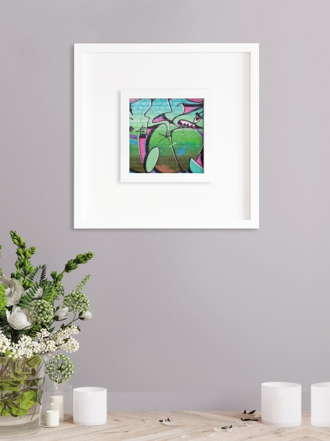 

RANDOM Green & Pink Drawing On Wall Art Painting