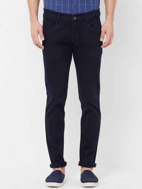 

Solemio Men Navy Blue Slim Fit Mid-Rise Clean Look Jeans
