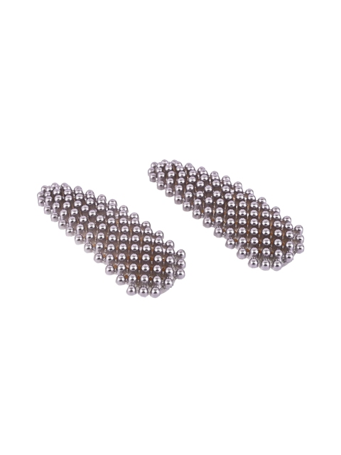 

BuckleUp Set of 2 Grey Embellished Tic Tac Hair Clip