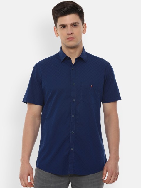 

Louis Philippe Sport Men Navy Blue Checked Casual Shirt