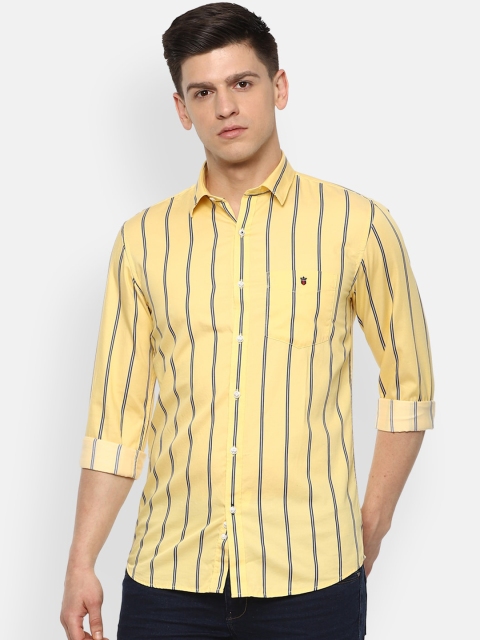 

Louis Philippe Sport Men Yellow Striped Casual Shirt