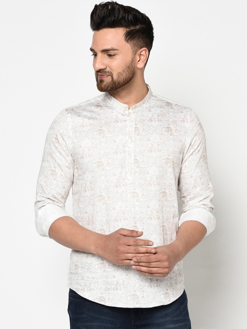 

Blackberrys Men Beige Arise Regular Fit Printed Formal Shirt
