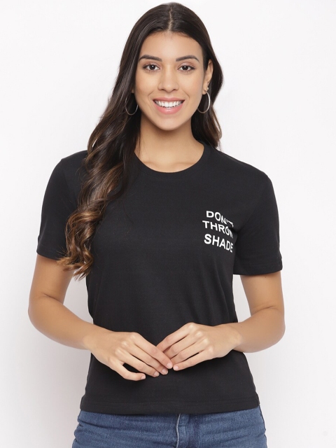 

STALK Black Printed Regular Top