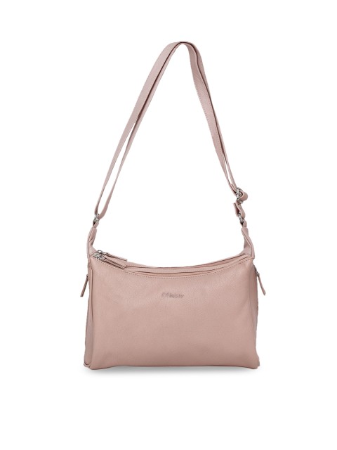 

WildHorn Pink Solid Genuine Leather Sling Bag
