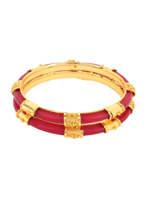 

Mali Fionna Set Of 2 Red & Gold-Toned Bangles