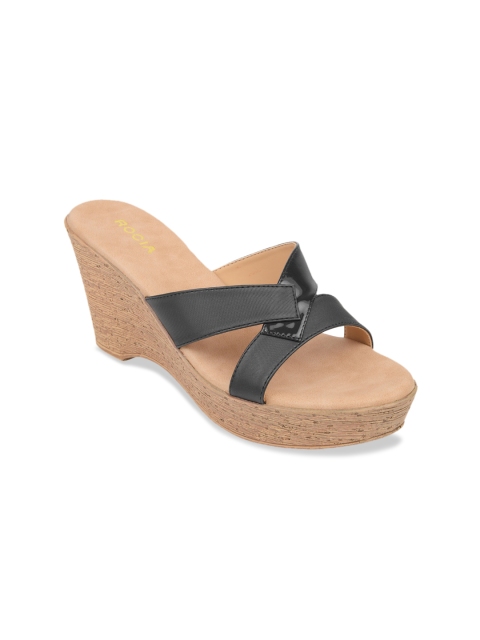 

Rocia Women Black Solid Sandals