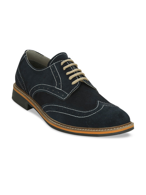 

Get Glamr Men Navy Blue Casual Brogues Shoes