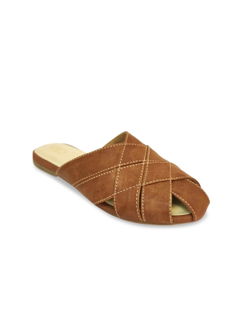 

PAIO Women Brown Solid Mules