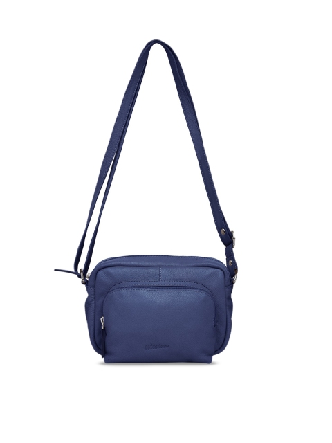 

WildHorn Blue Solid Leather Sling Bag