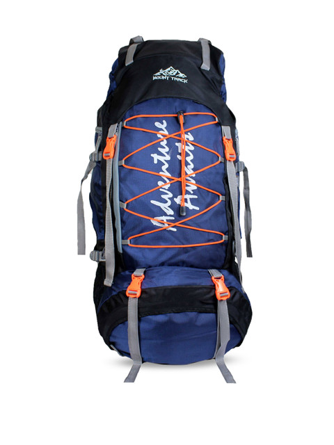 

MOUNT TRACK Navy Blue & Black Printed Hiking & Trekking Rucksack 70 L