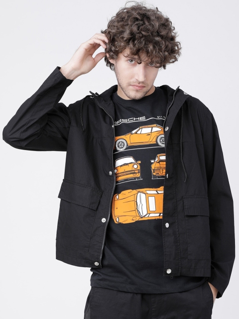 

Ecko Unltd Men Black Solid Cotton Sporty Jacket
