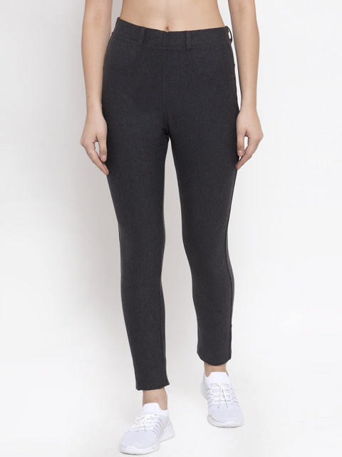 

KLOTTHE Women Black Solid Relaxed-Fit Treggings