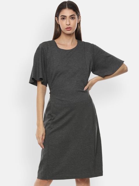 

Van Heusen Woman Women Grey Checked Sheath Dress