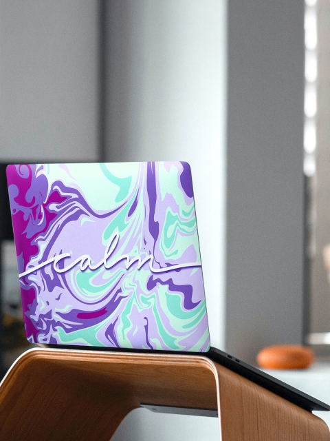 

happywagon Purple & Green Calm Printed Laptop Skin