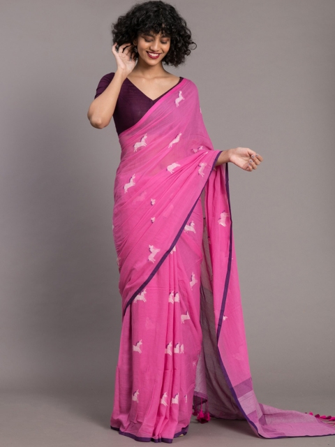 

Suta Pink Woven Design Pure Cotton Saree