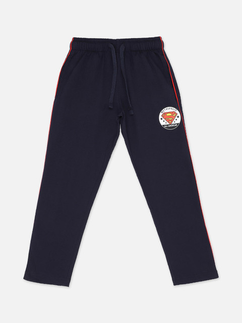 

Kids Ville Boys Navy Blue Superman Printed Pure Cotton Lounge Pants