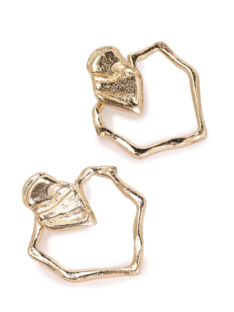 

FOREVER 21 Gold-Toned Handcrafted Contemporary Drop Earrings