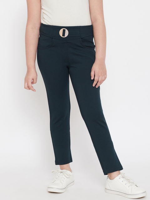 

Baani Creations Girls Green Solid Treggings