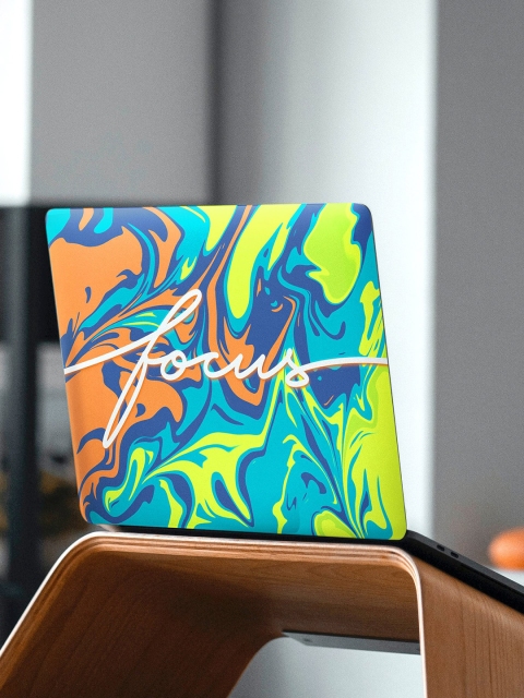 

happywagon Orange & Blue Printed Laptop Skin