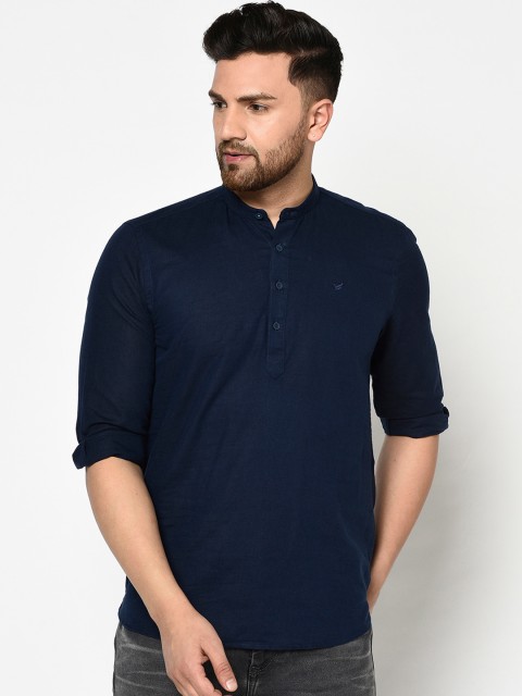 

Blackberrys Men Navy Blue Regular Fit Solid Casual Shirt