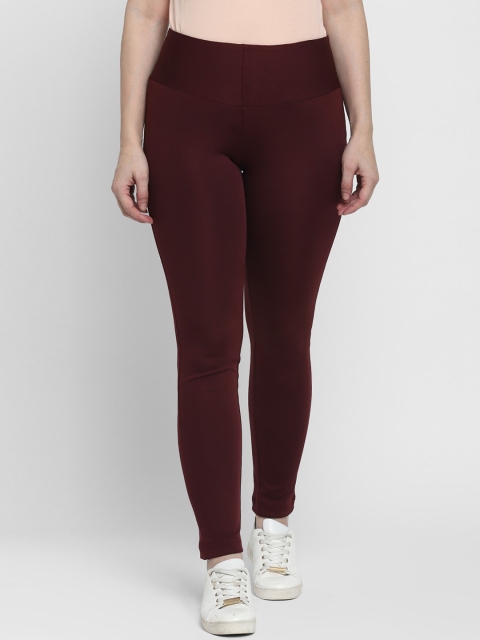 

Fbella Women Maroon Solid Skinny-Fit Jeggings