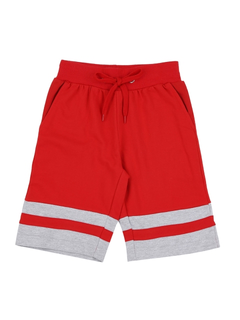 

RAINE AND JAINE Boys Red Solid Regular Fit Cotton Shorts