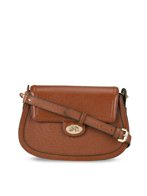 

Da Milano Brown Textured Sling Bag