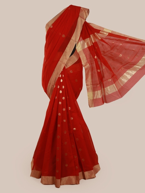 

Pothys Red Pure Silk Woven Design Kanjeevaram Saree