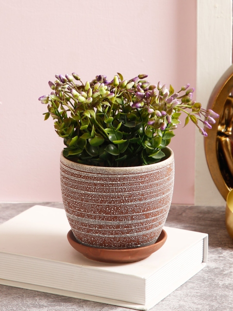 

Aapno Rajasthan Brown & Beige Handcrafted Vintage Ceramic Planter Pot