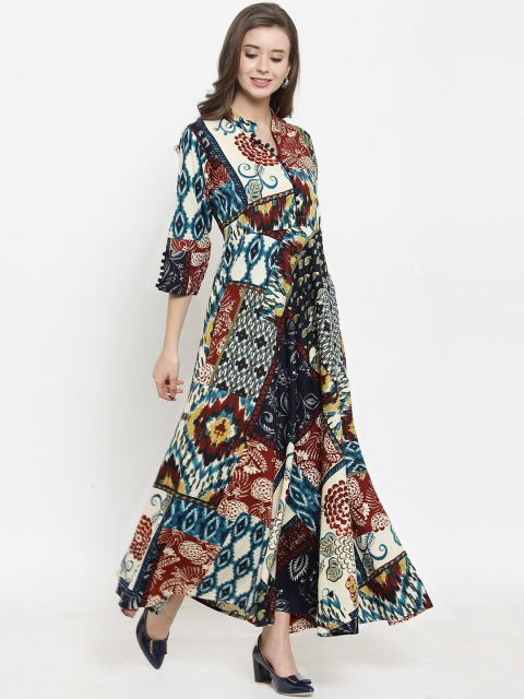 

Get Glamr Women Multicoloured Ethnic Motifs Printed Anarkali Kurta, Multi