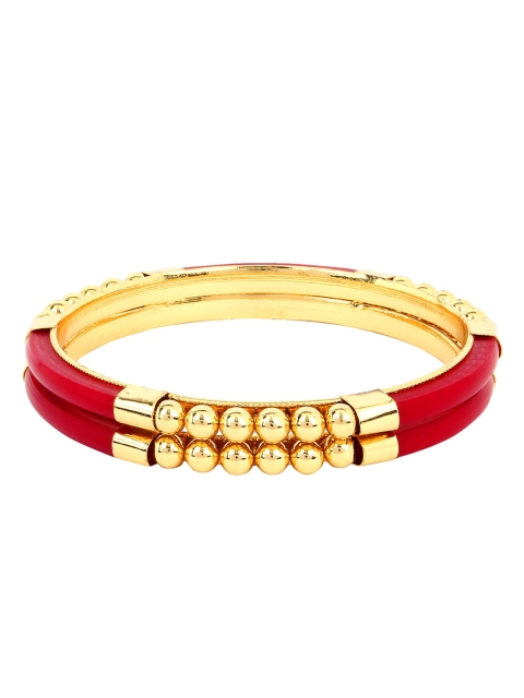 

Mali Fionna Set Of 2 Red & Gold-Toned Bangles