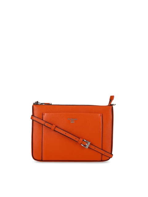 

Da Milano Orange Solid Leather Sling Bag