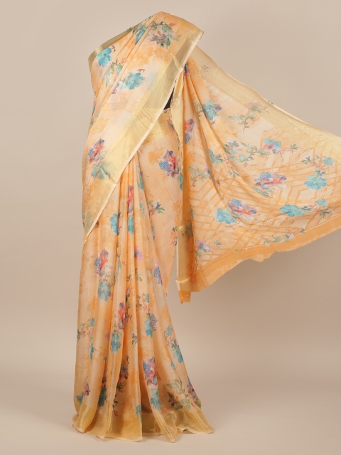 

Pothys Peach-Coloured Woven Design Saree