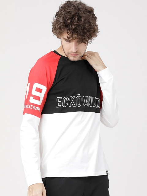 

Ecko Unltd Men Black Colourblocked Round Neck T-shirt